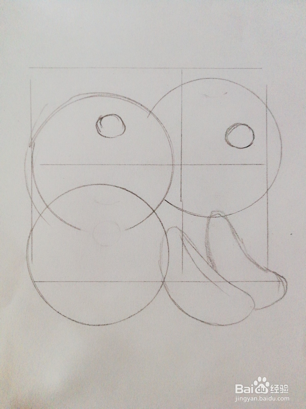 手绘三个橙子卡通绘本插图