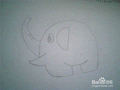 简笔画大象的画法