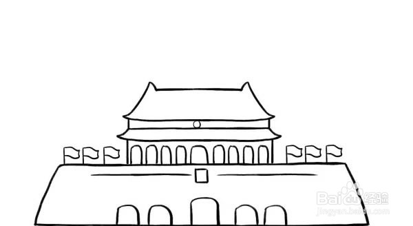 天安门简笔画