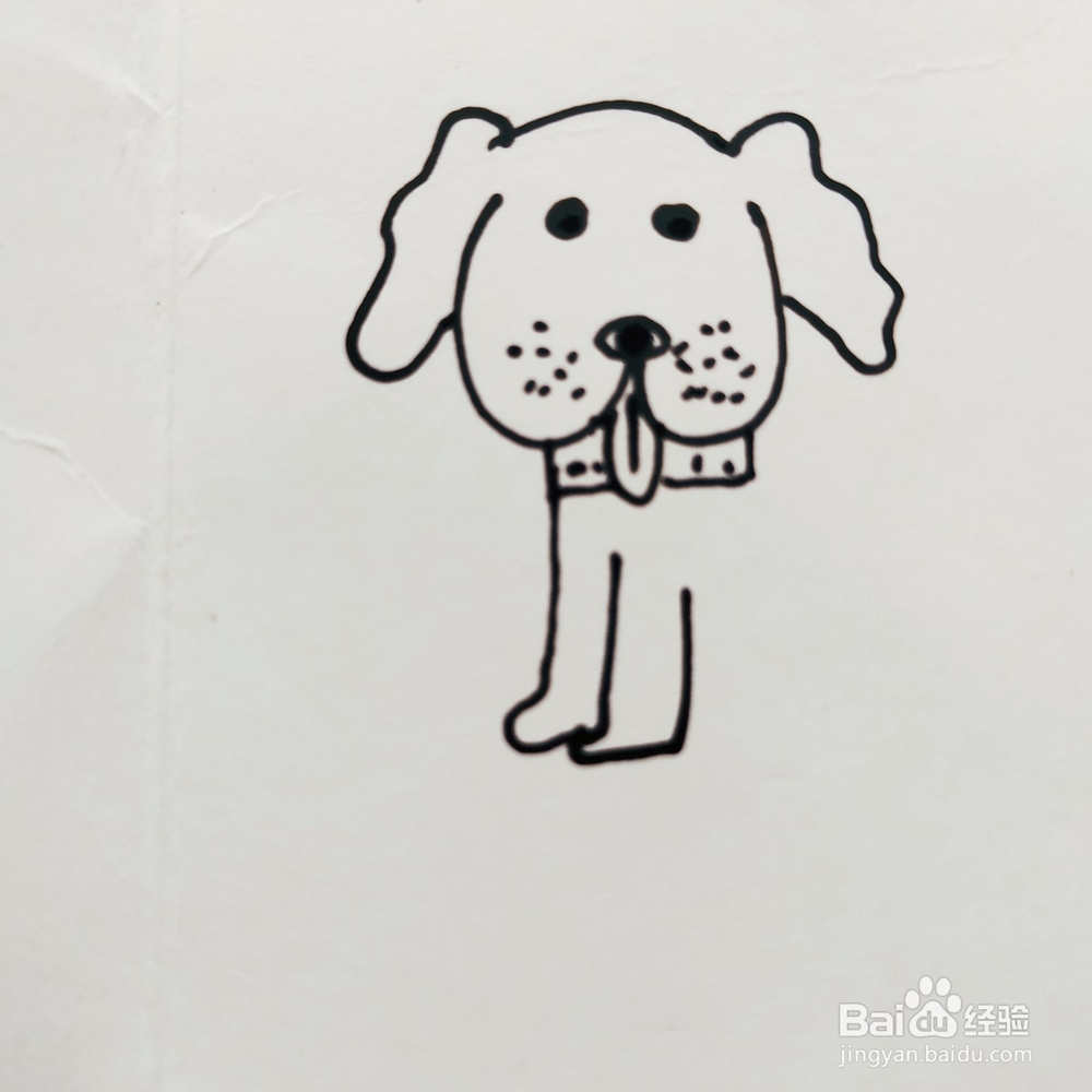 我们如何来画一只可爱的小狗狗简笔画呢