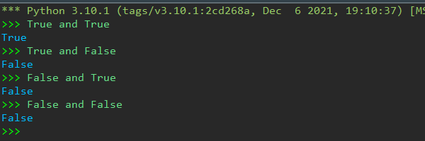 Python中的布尔操作符
