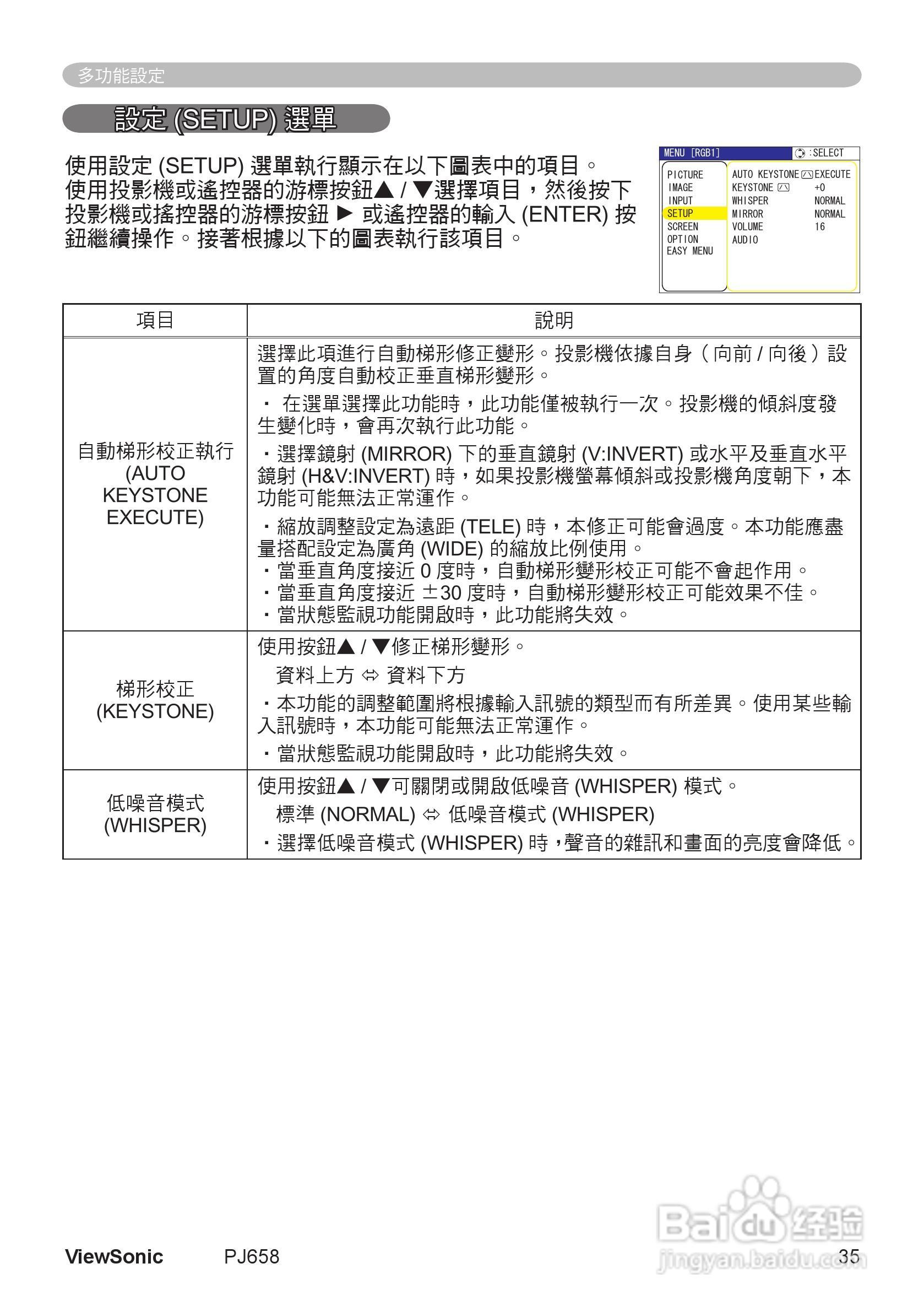 VIEWSONIC PJ658投影机中文说明使用手册:[4]
