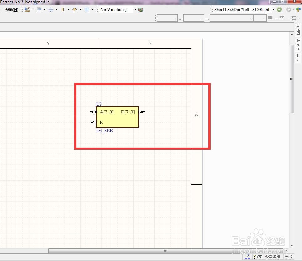 如何在AD中放置3转8总线使能解码器？
