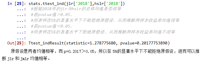 Python 如何做t检验