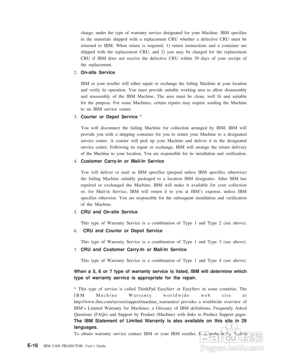 IBM C400投影机说明书:[9]