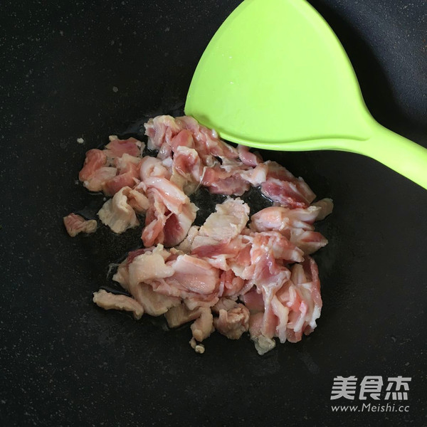 有机花菜炒肉片