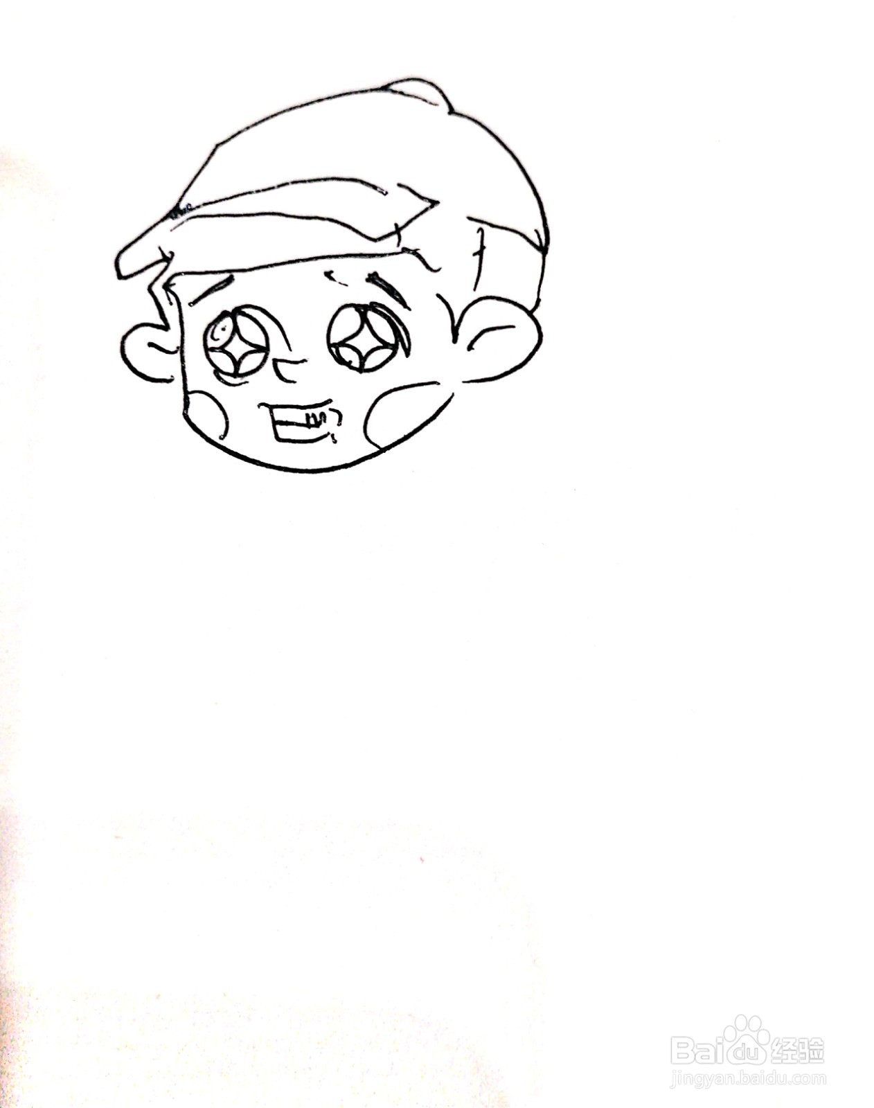 戴着鸭舌帽的女孩线描画怎么画