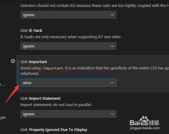 Visual Studio Code怎么设置有重大影响为警告