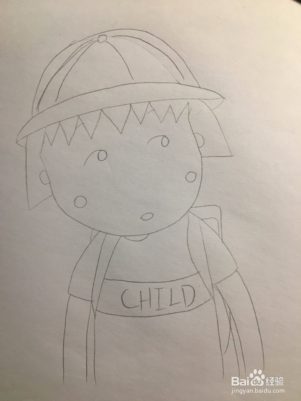 手绘：樱桃小丸子 彩色涂鸦 动漫角色简笔画