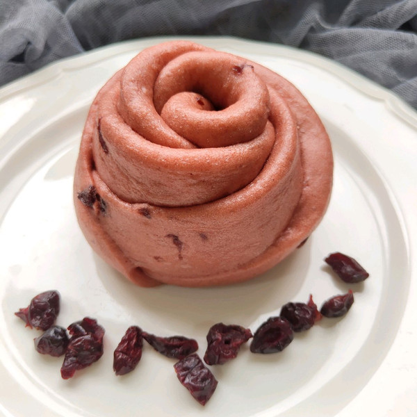 蔓越莓玫瑰花馒头