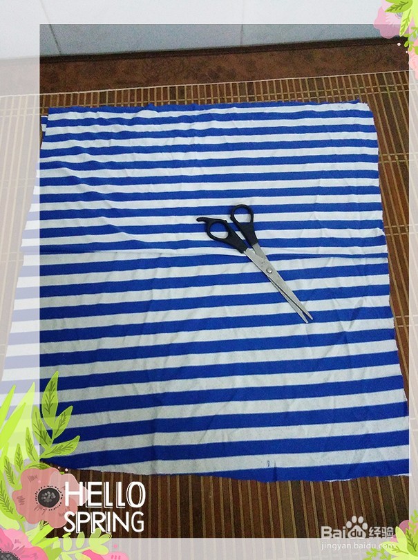 #手工#废物利用条纹衬衫变枕套