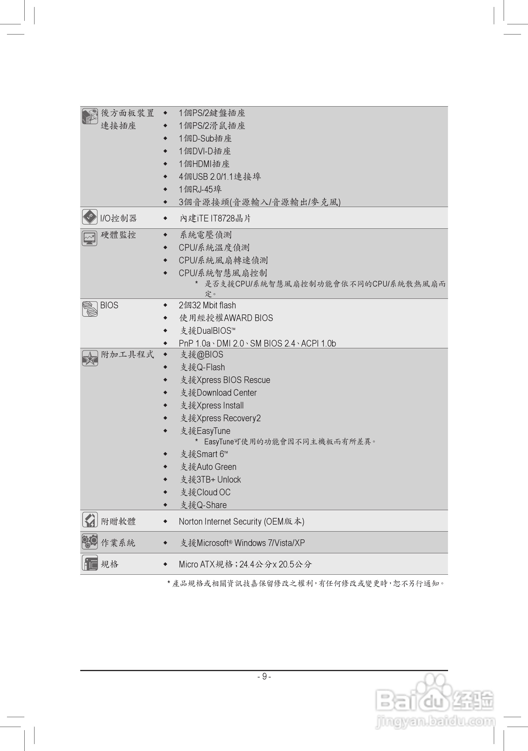 技嘉 GA-H61M-S2H主板使用手冊:[1]