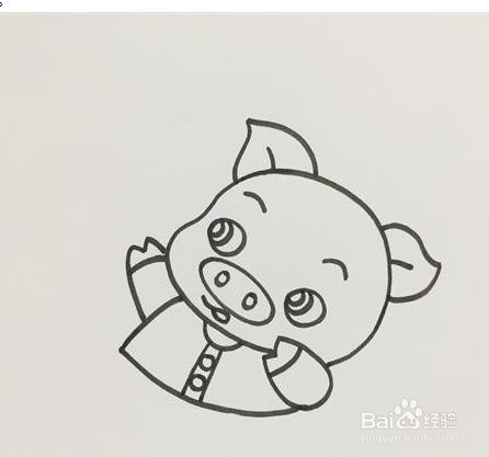 可爱猪的简笔画教程