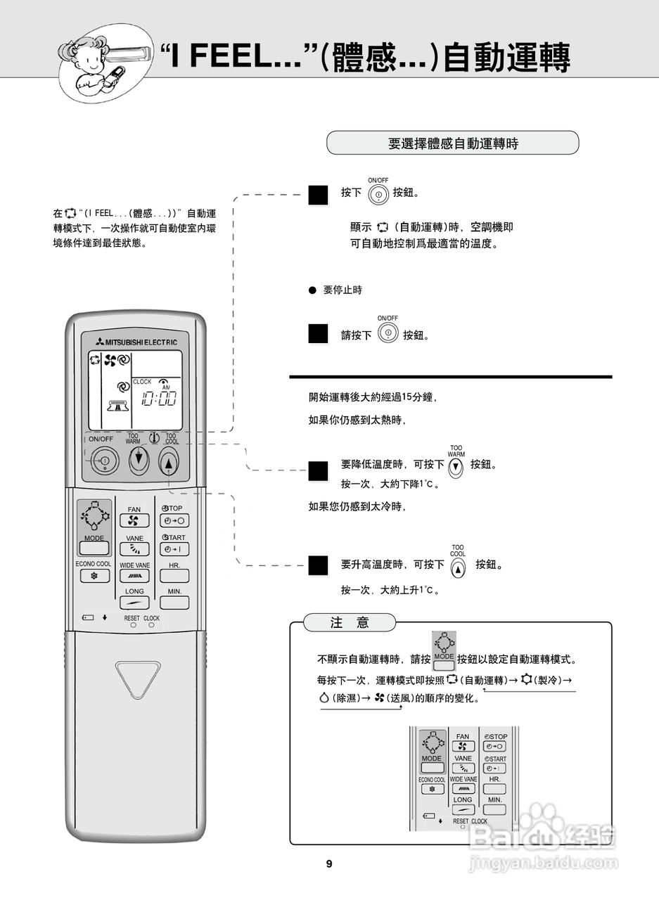 老三菱遥控器图标说明图片