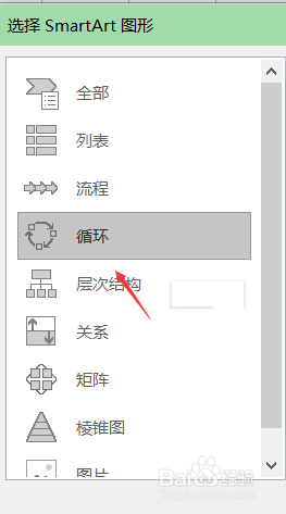 excel中如何插入文本循环图