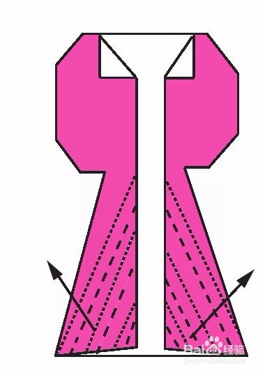 折纸连衣裙，儿童手工小玩意