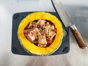 豉香排骨南瓜盅