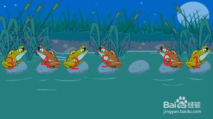 史上最难智力游戏青蛙过河攻略