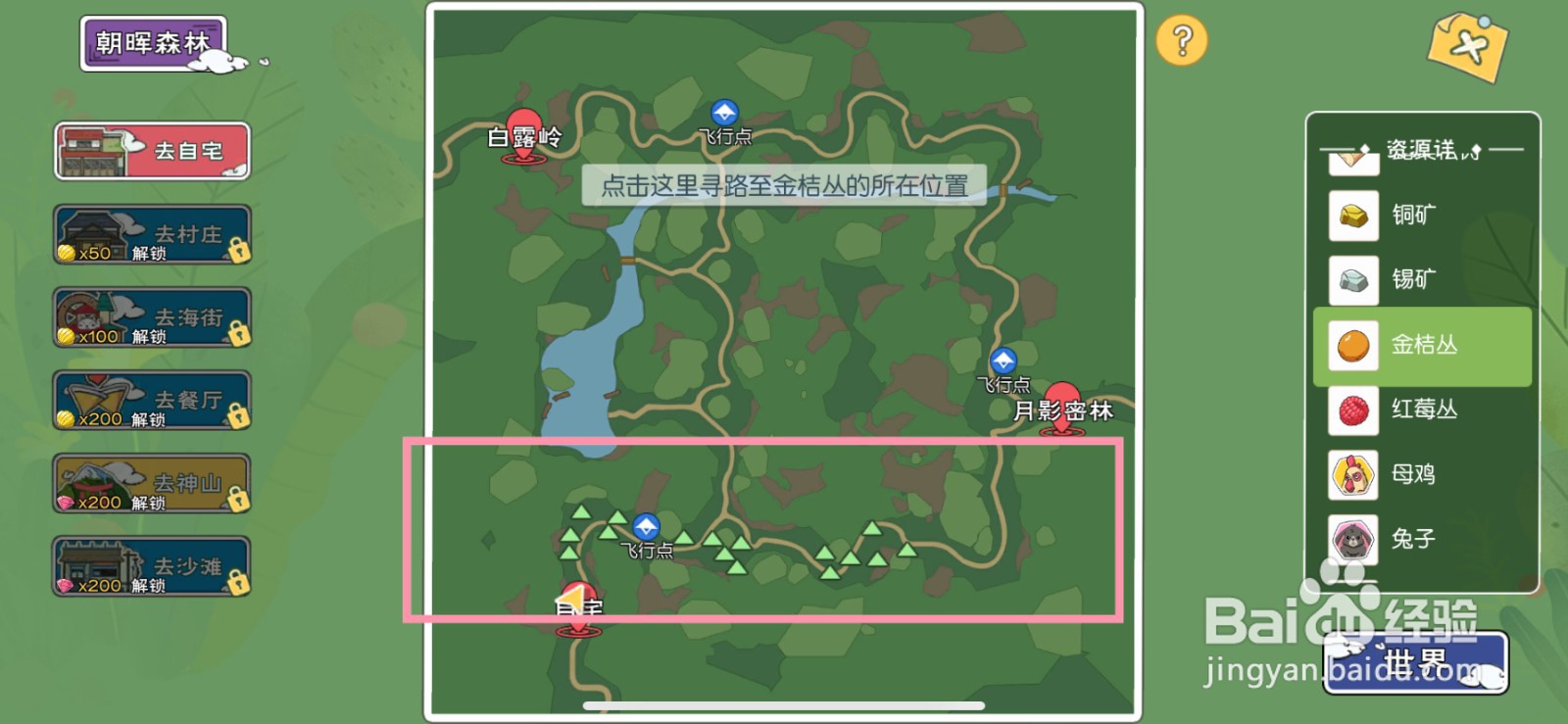小森生活金桔丛怎么寻找