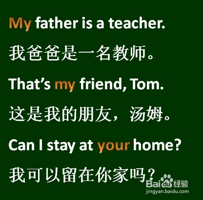 人称代名词词