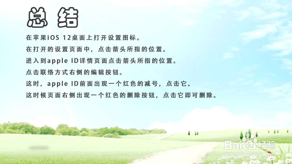 苹果iOS12怎样删除Apple ID联络方式？