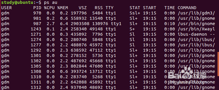 如何在LINUX里使用ps命令