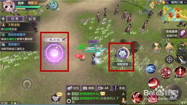 手游烈火如歌怎么捕捉宠物