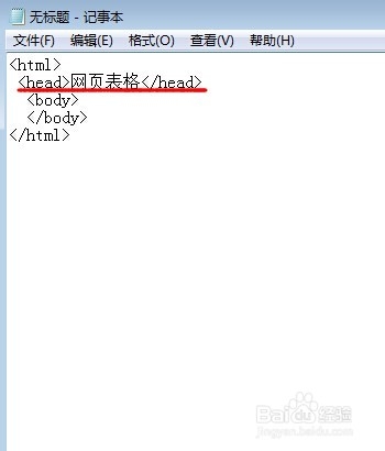 怎么使用记事本编码生成网页表格