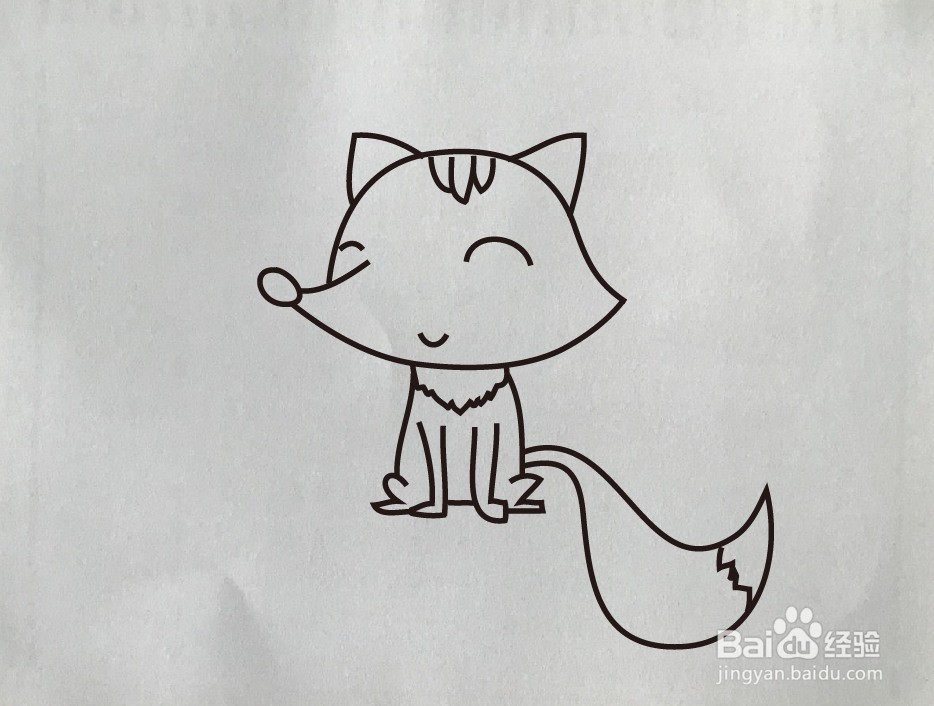 如何画小狐狸简笔画