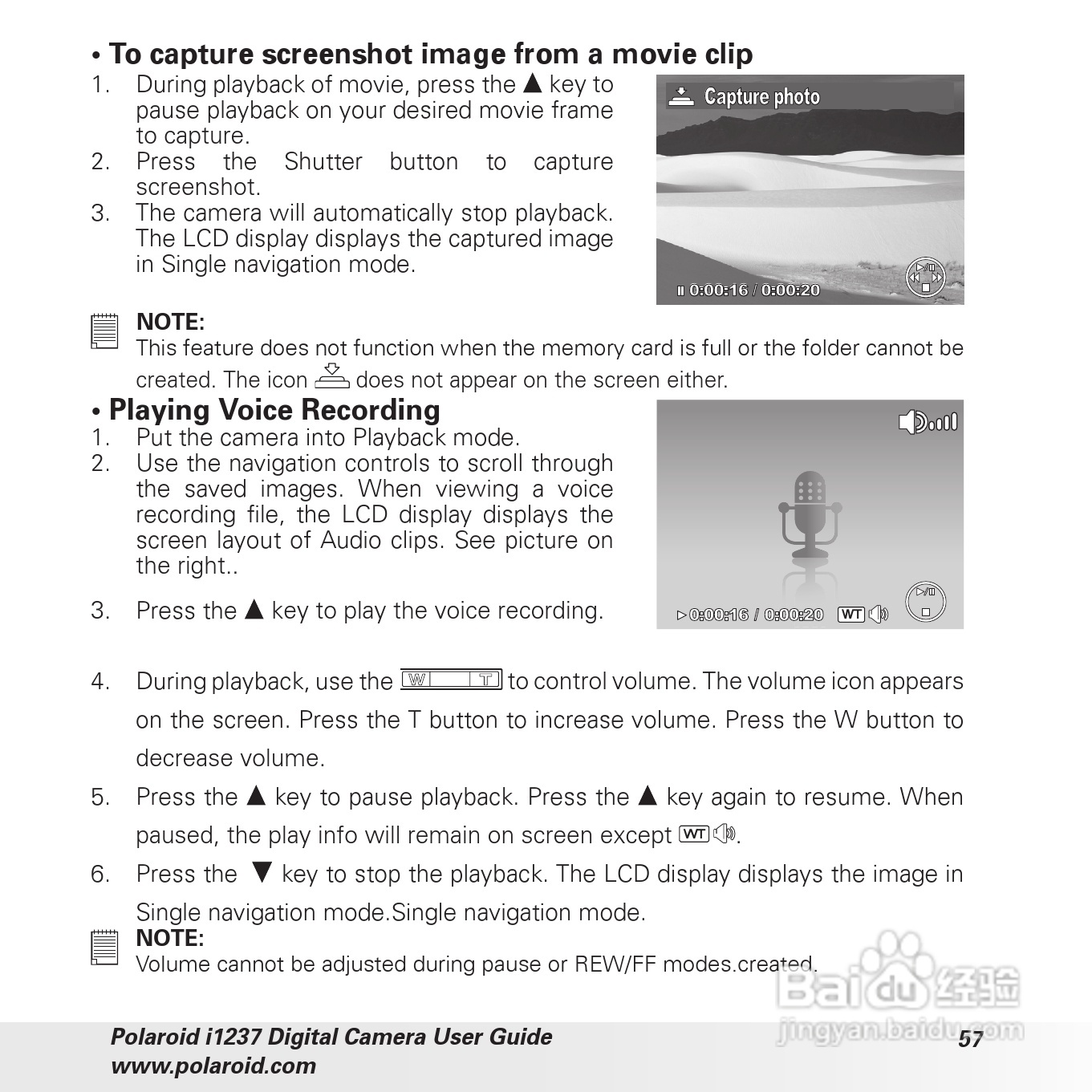 宝丽来Polaroid i1237数码相机使用说明书:[6]
