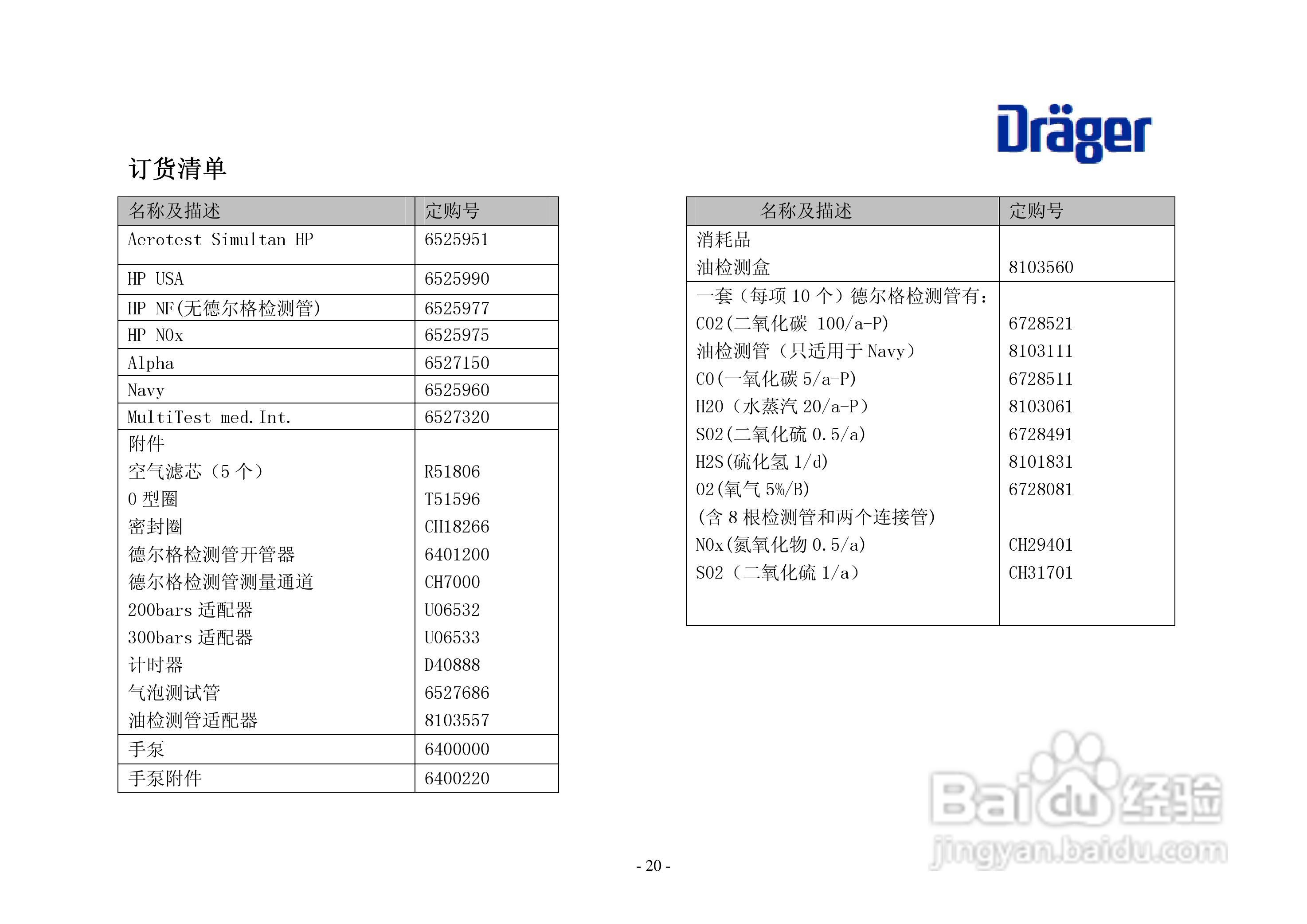 德尔格压缩空气质量检测仪使用说明书