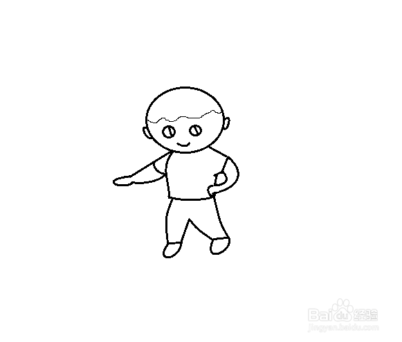 怎么画拍皮球的男孩