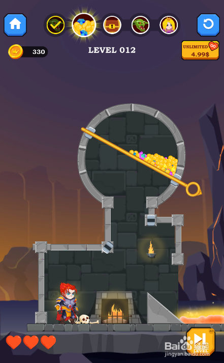 Hero Rescue Online的LEVEL 012怎样通过?