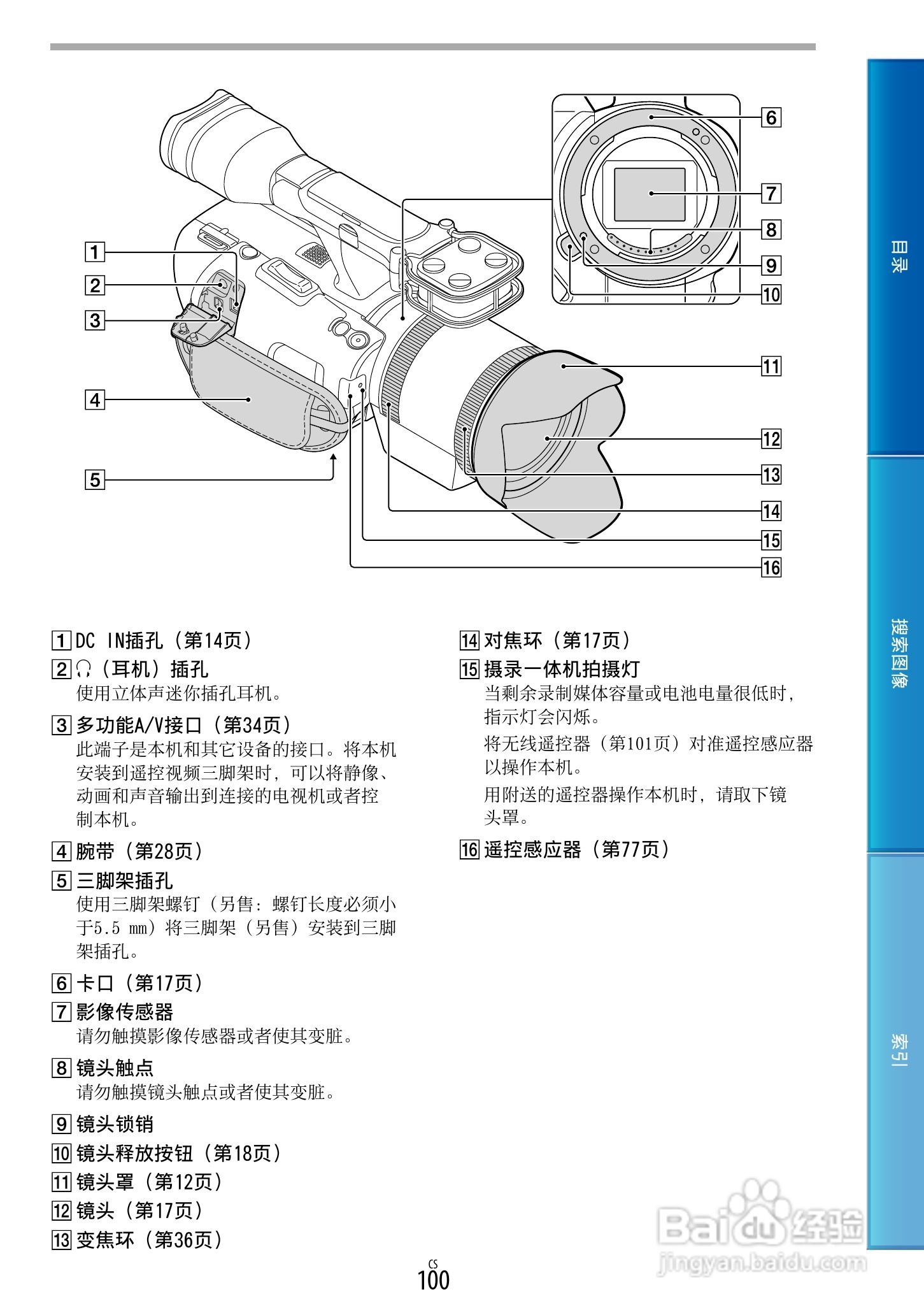 SONY索尼 VG30数码摄像机说明书:[10]