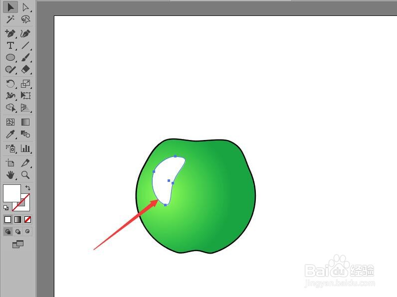 illustrator水晶苹果绘制苹果外形