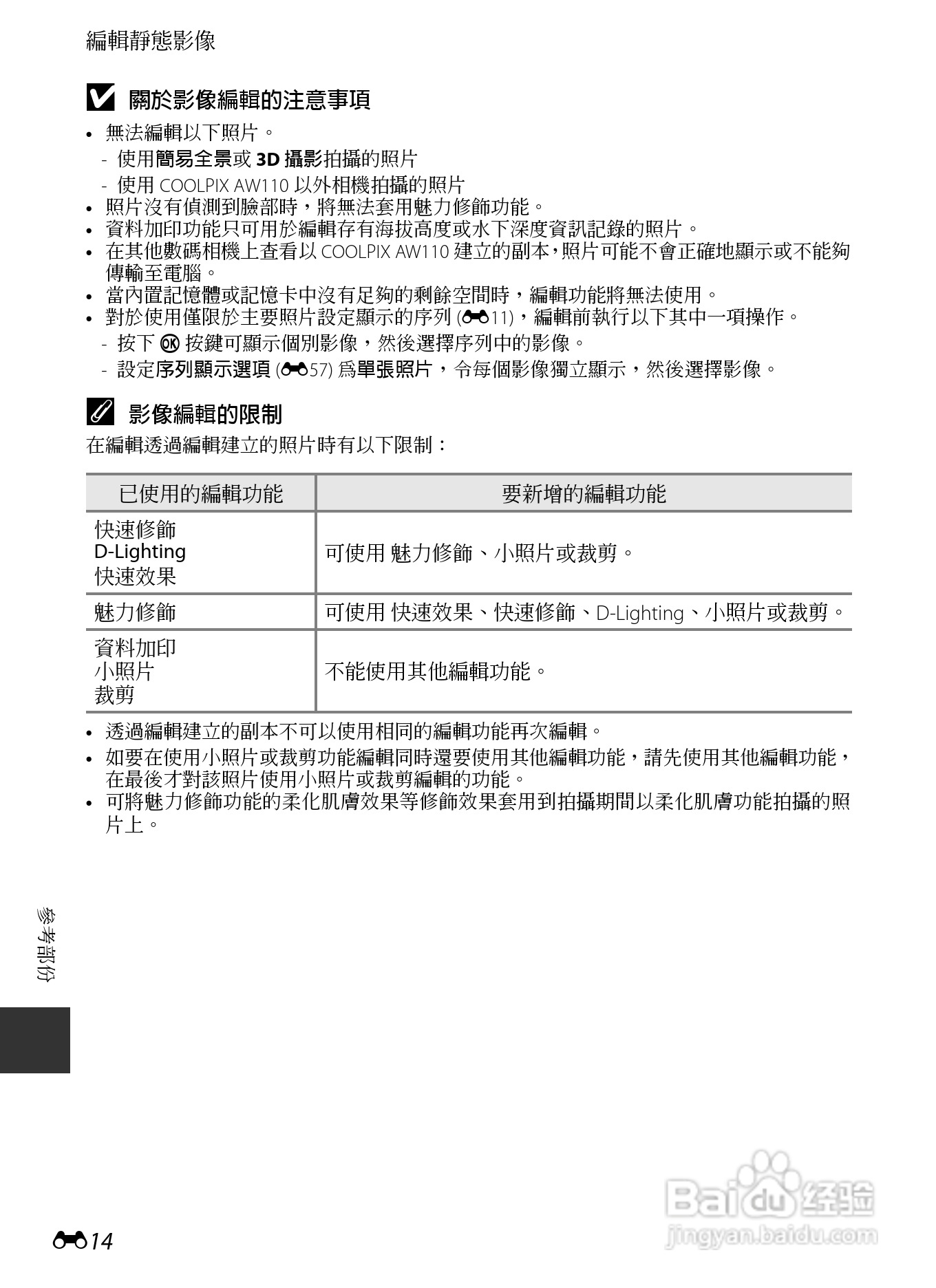 尼康COOLPIX AW110数码相机说明书:[14]