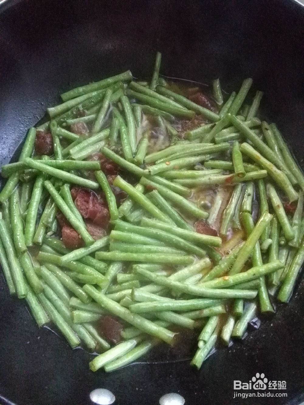 香肠炒长豆角