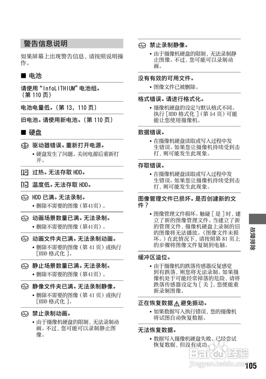 索尼DCR-SR70E数码摄像机使用说明书:[11]