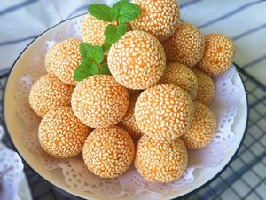 南瓜芝麻球的做法