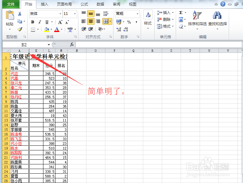 Excel电子表格行列的隐藏与撤销
