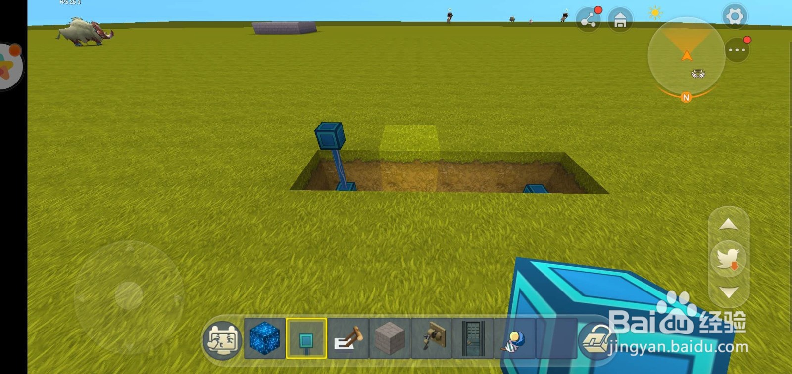 迷你世界怎么穿门