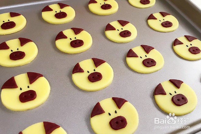 小猪曲奇饼干的制作