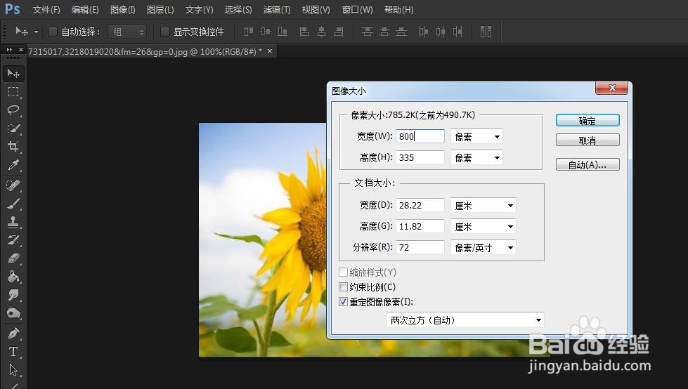 PS如何调整图像大小