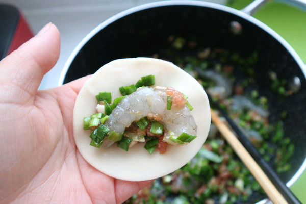 韭菜虾仁锅锅贴