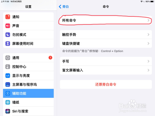 ipad怎麼在移到最後一項添加手勢