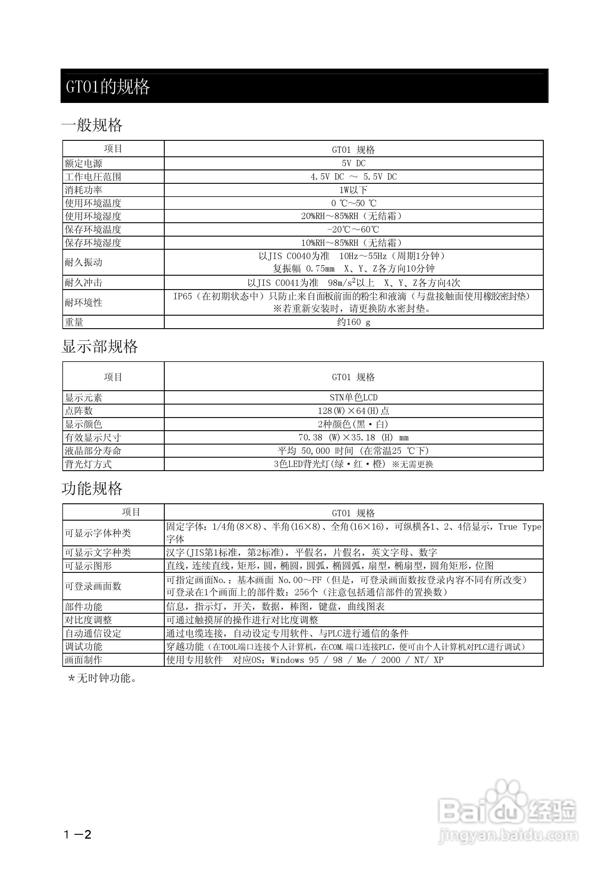 Panasonic GT01 可编程智能操作面板说明书:[2]