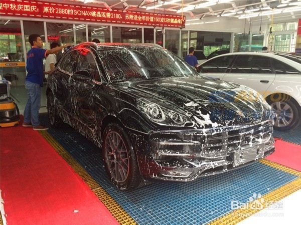 保时捷全车漆面美容效果