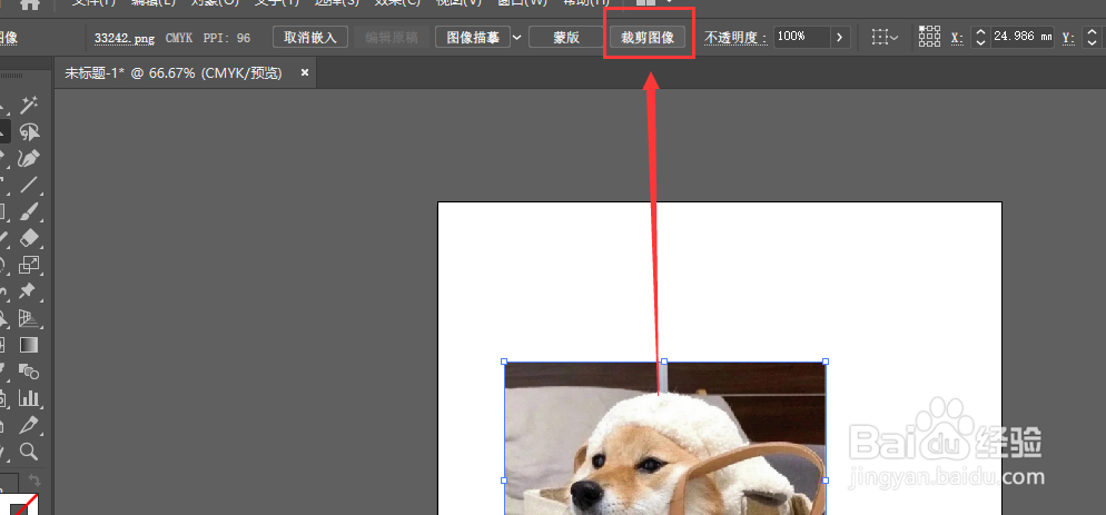 AI中怎样裁剪图片显示画面