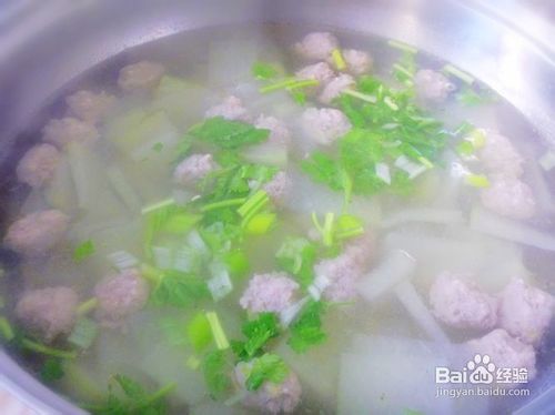 【养生汤煲】清热利水汤---冬瓜丸子汤