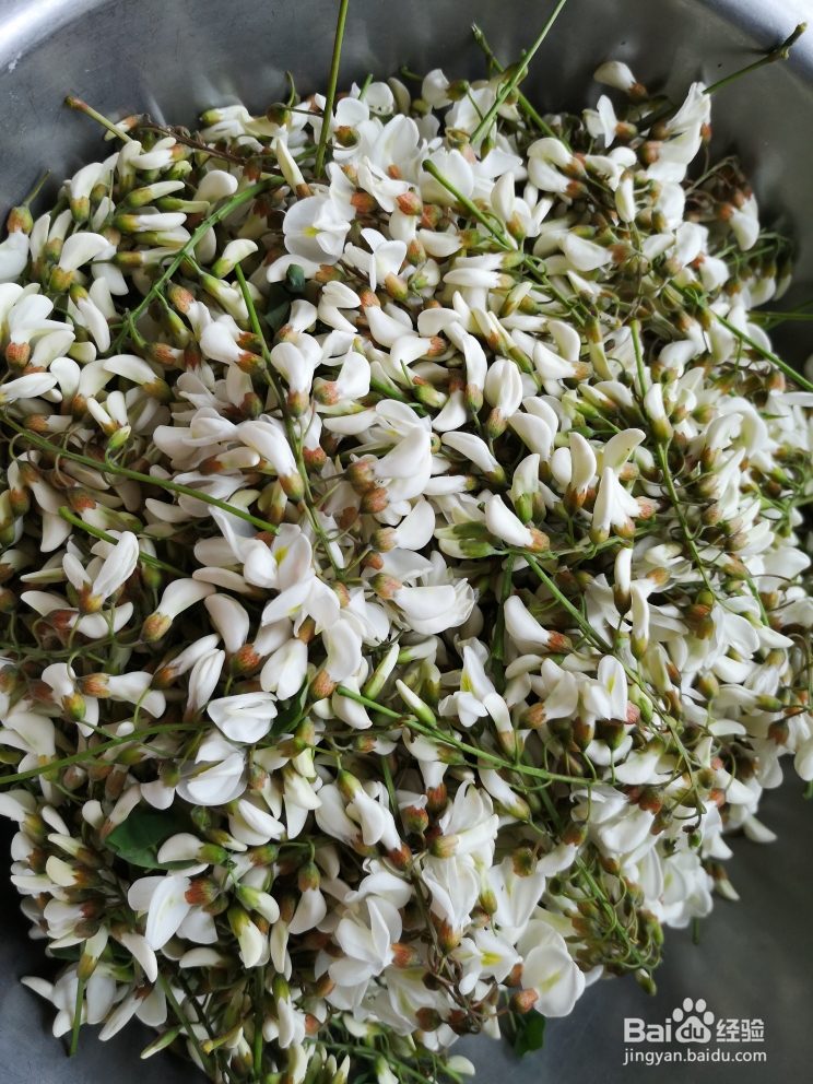 心心念念的满口花香蒸洋槐花